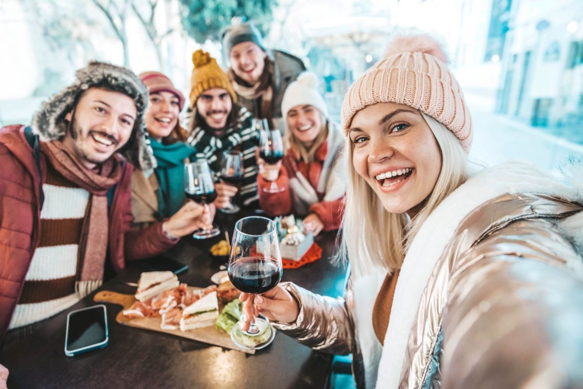 friends dining at restaurant 