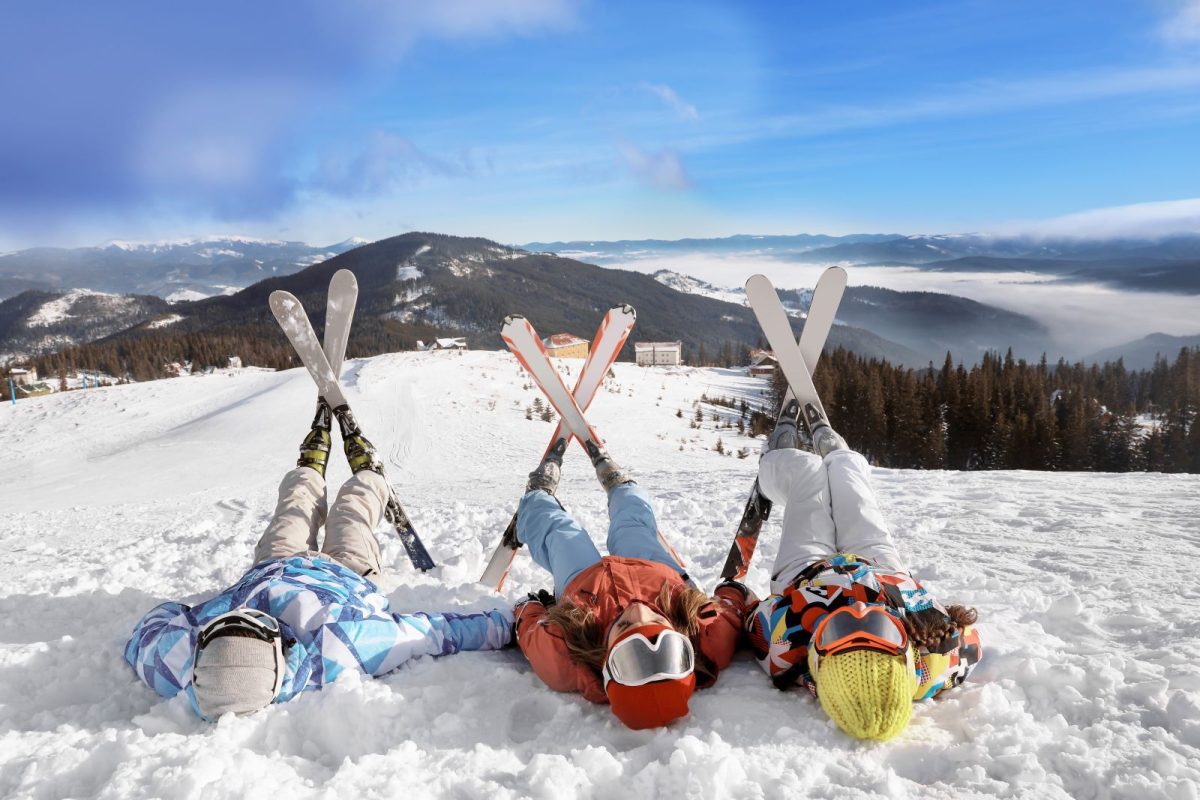 skiers on mountain